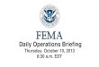 FEMA Daily Ops Brief for Oct 10, 2013