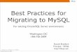 Best Practices in Migrating to MySQL - Part 1