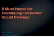 5 Must Haves for Developing Corporate Social Media Strategy