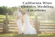 California wine country wedding locations