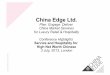 China Edge inaugural event presentation summary