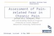 Assessment Of Fear Avoidance In Chronic Pain - Dr Johan W S Vlaeyen