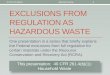 40 cfr 261.4(b)(1) - The Household Hazardous Waste Exclusion