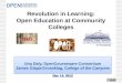 Revolution in Learning: Open Education at Community Colleges