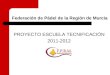 Federación de Pádel de la Región de Murcia PROYECTO ESCUELA TECNIFICACIÓN 2011-2012