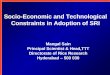 0851 Socio-Economic and Technological Constraints in Adoption of SRI