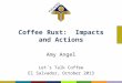 Coffee Rust:  Impacts and Actions