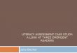 Literacy assessment case study