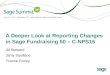Reporting Changes in Sage Fundraising 50 Sage Summit 2011