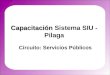 Capacitación Capacitación Sistema SIU - Pilaga Circuito: Servicios Públicos