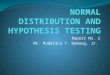 Normal distribution and hypothesis testing