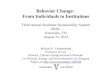 Behavior change from individuals to institutions – keynote by mike vandenbergh