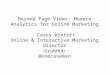 Beyond Page Views: Modern Analytics for Online Marketing