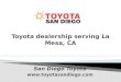 Toyota dealership serving La Mesa, CA