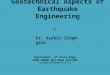 Geotechnical Aspects
