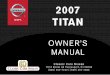 2007 TITAN OWNER'S MANUAL