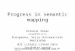 Progress in semantic mapping - NKOS