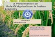 Role of agriculture in india