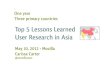 Top 5 Lessons Learned - User Research in Asia