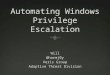 PowerUp - Automating Windows Privilege Escalation