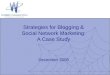 Strategies for Blogging and Social Media Marketing