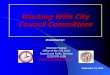 Working with City Council Committees