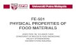 Notes 7 of fe 501 physical properties of food materials
