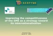 Improving the competitiveness of the SME as a strategy toward 