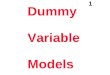 Dummy Variable Regression