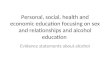 Alcohol education - NICE evidence statements