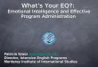 What’s Your EQ?: Emotional Intelligence and Effective Program Administration