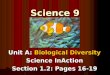 Science 9 Unit A Biological Diversity Section1.2 Lesson Interdependence