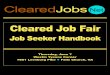 Cleared Job Fair Job Seeker Handbook June 7, 2012, Tysons Corner, VA