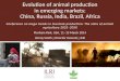 Evolution of animal production in emerging markets: China, Russia, India, Brazil, Africa