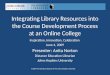 Integrating Library Resources into the Course Development Process in an Online College