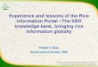 Experience and lessons of the Rice Information Portal in Asia – bringing information to farmers and influencing policies
