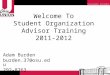 Student Organization Advisor Training 2011-12