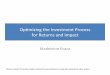 Optimising the investment process for greater impact   a toolkit for impact investors