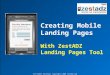 Creating Mobile Landing Pages With Zestadz Landing Pages Tool