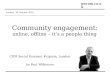 Community engagement: online, offline - it's a people thing