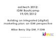 IDM Bootcamp - Building an integrated (digital) marketing plan: an IDM perspective Mike Berry, Mike Berry Associates