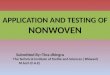 Nonwoven (application, testing)