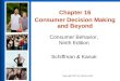 Chapter 16  Consumer Buying Decision