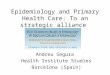 Epidemiology and the evaluation of primary health care