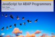 JavaScript for ABAP Programmers - 2/7 Data Types