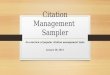 Citation Management Software Sampler