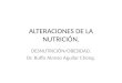 ALTERACIONES DE LA NUTRICIÓN. DESNUTRICIÓN/OBESIDAD. Dr. Ruffo Alonso Aguilar Chong