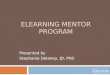 E learning mentor program