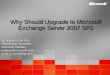 Why Upgrade To Exchange 2007 Sp1 Son Vu