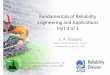 Fundamentals of reliability engineering and applications part3of3